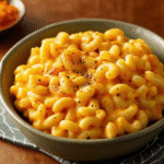 Creamy Slow Cooker Mac and Cheese with melted cheddar and gruyere in a 4-quart slow cooker