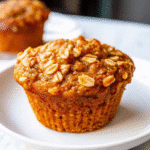 Freshly baked Low Carb Pumpkin Protein Muffins on a cooling rack, showcasing their moist texture and golden color.