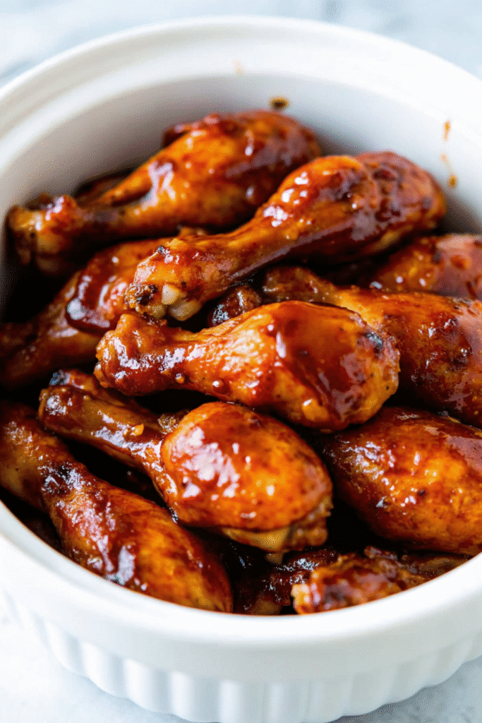Crock pot Chicken Drumsticks Recipe 3 Delicious crock pot chicken drumsticks slow-cooked to perfection with a sweet and smoky barbecue sauce.